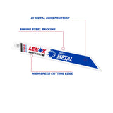 LENOX 5-Pack 12-in 18-TPI Bi-Metal Reciprocating Saw Blades