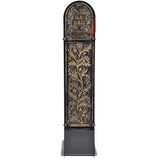 Climbing Leaf 4-Door Front and Back Access Lockable Ground Mount Mailbox in Silver Pewter - Super Arbor