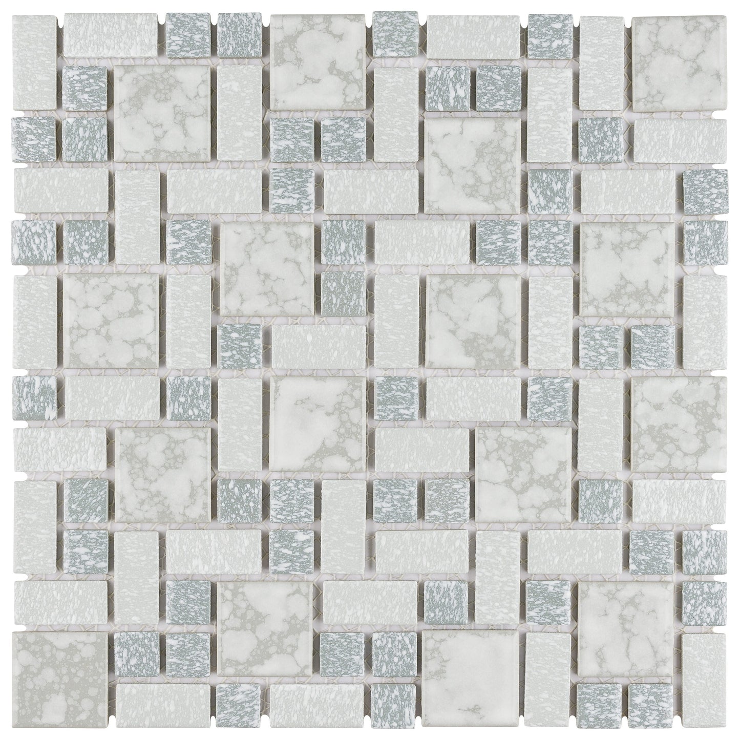Affinity Tile University Light Grey 12-in x 12-in Multi-finish Porcelain Mosaic Floor and Wall Tile product image