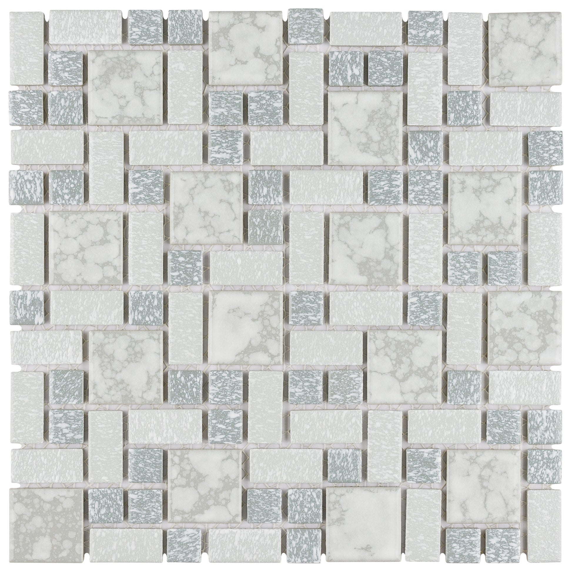 Affinity Tile University Light Grey 12-in x 12-in Multi-finish Porcelain Mosaic Floor and Wall Tile product image