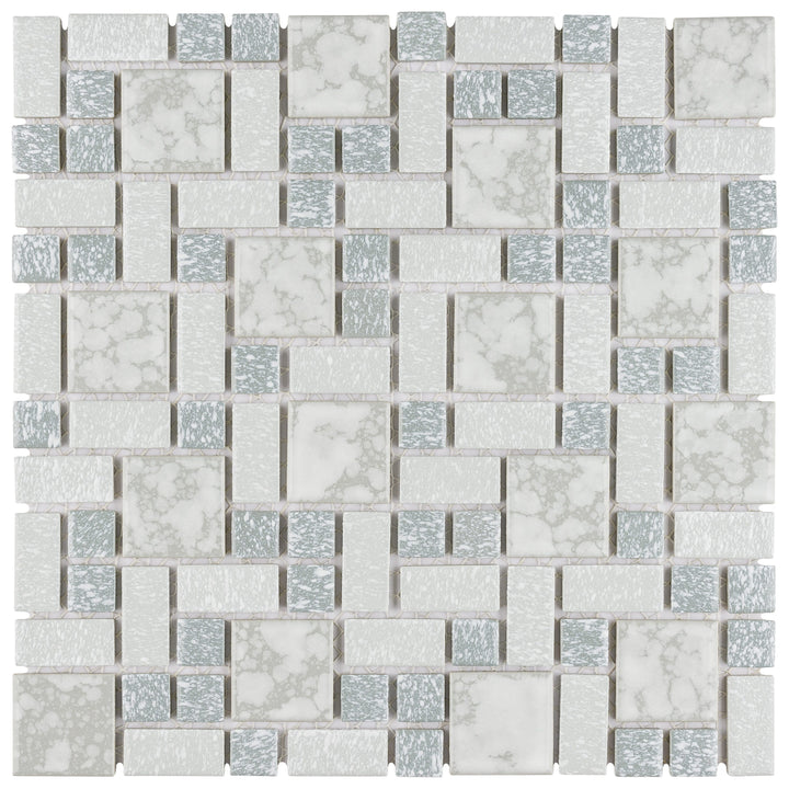 Affinity Tile University Light Grey 12-in x 12-in Multi-finish Porcelain Mosaic Floor and Wall Tile product image