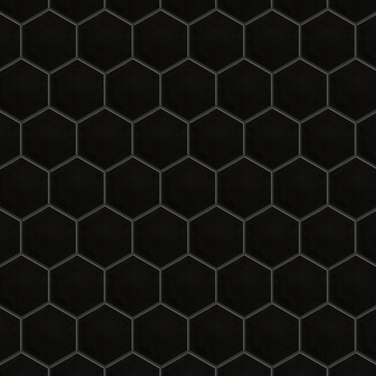 Affinity Tile Metro 2" Hex Matte Black 11-in x 13-in Matte Porcelain Hexagon Mosaic Floor and Wall Tile product image