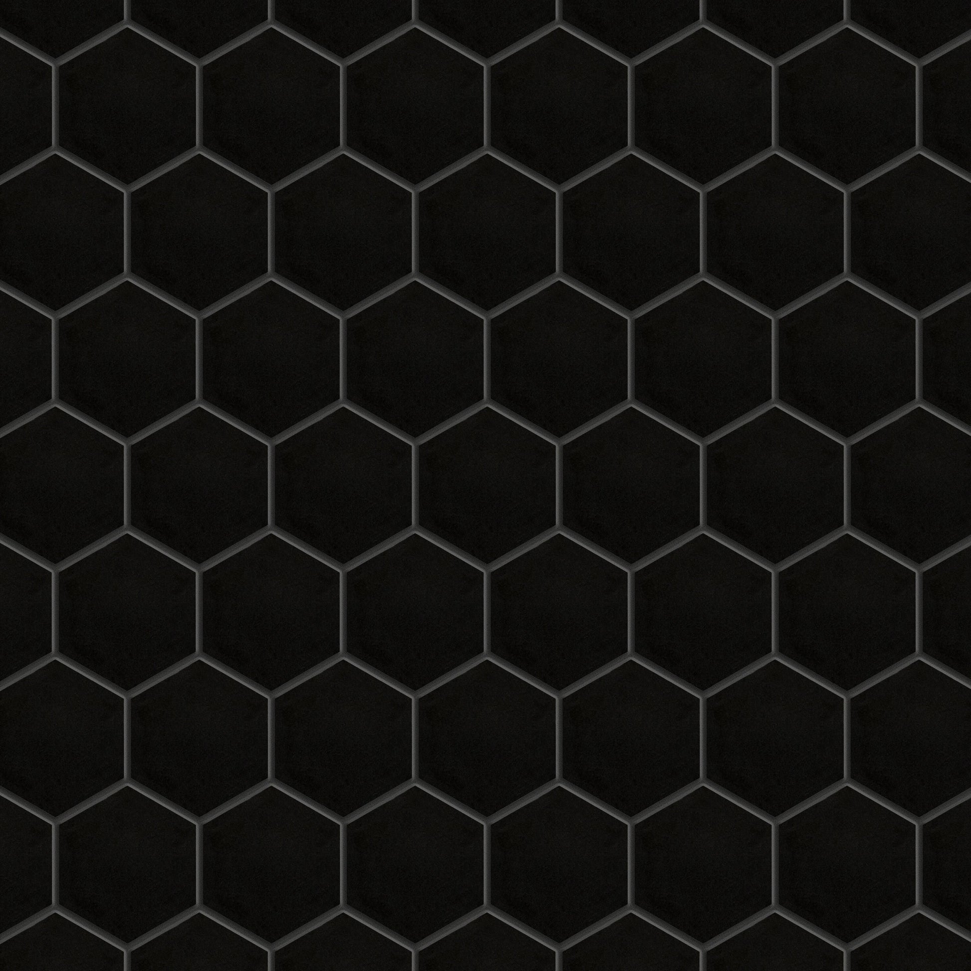 Affinity Tile Metro 2" Hex Matte Black 11-in x 13-in Matte Porcelain Hexagon Mosaic Floor and Wall Tile product image