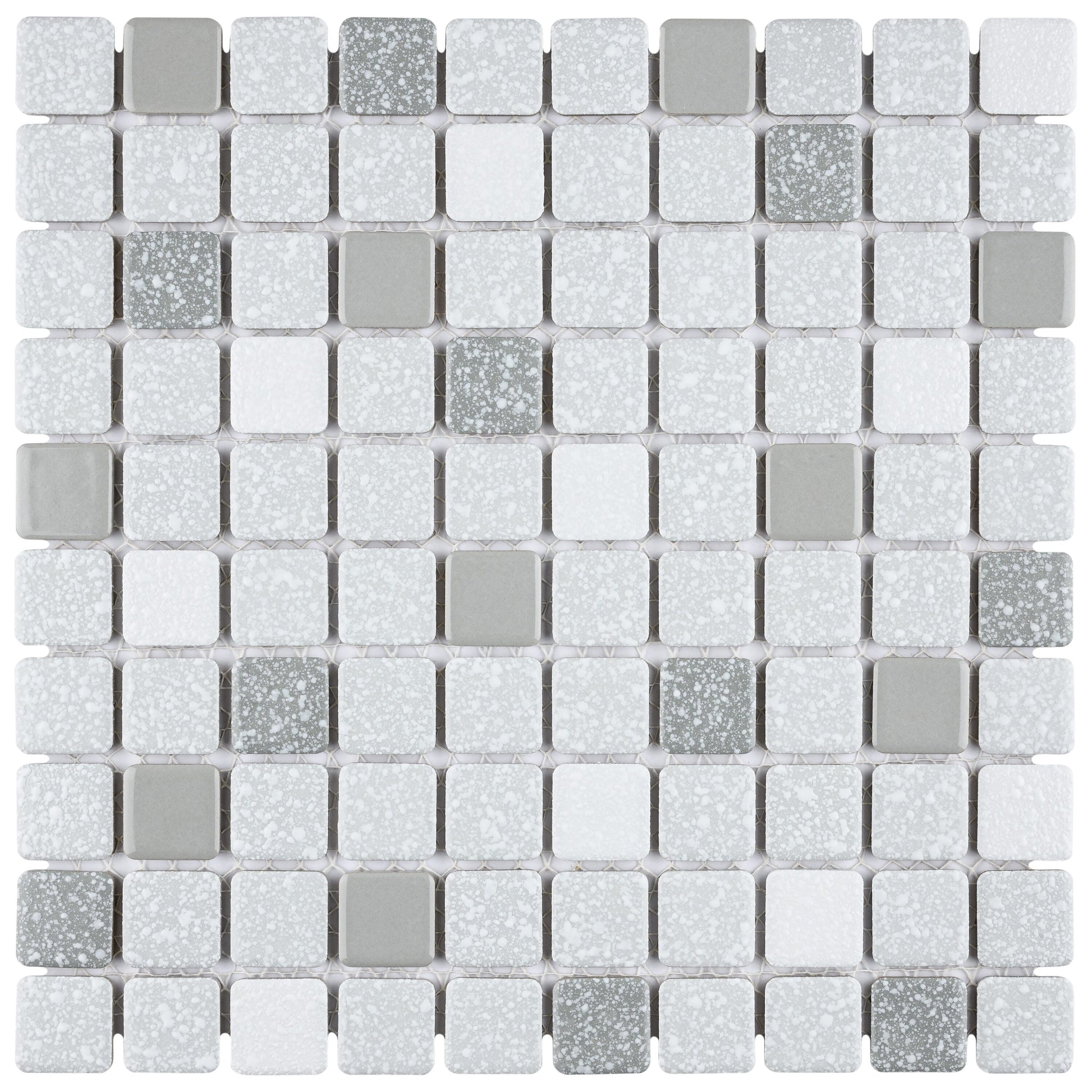 Affinity Tile Crystalline Square Grey 12-in x 12-in Multi-finish Porcelain Mosaic Floor and Wall Tile product image