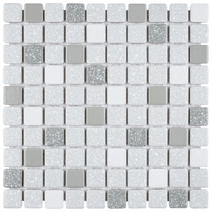 Affinity Tile Crystalline Square Grey 12-in x 12-in Multi-finish Porcelain Mosaic Floor and Wall Tile product image