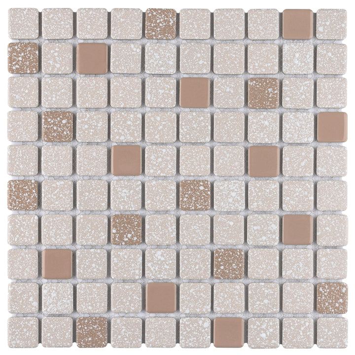 Affinity Tile Crystalline Square Beige 12-in x 12-in Multi-finish Porcelain Mosaic Floor and Wall Tile product image