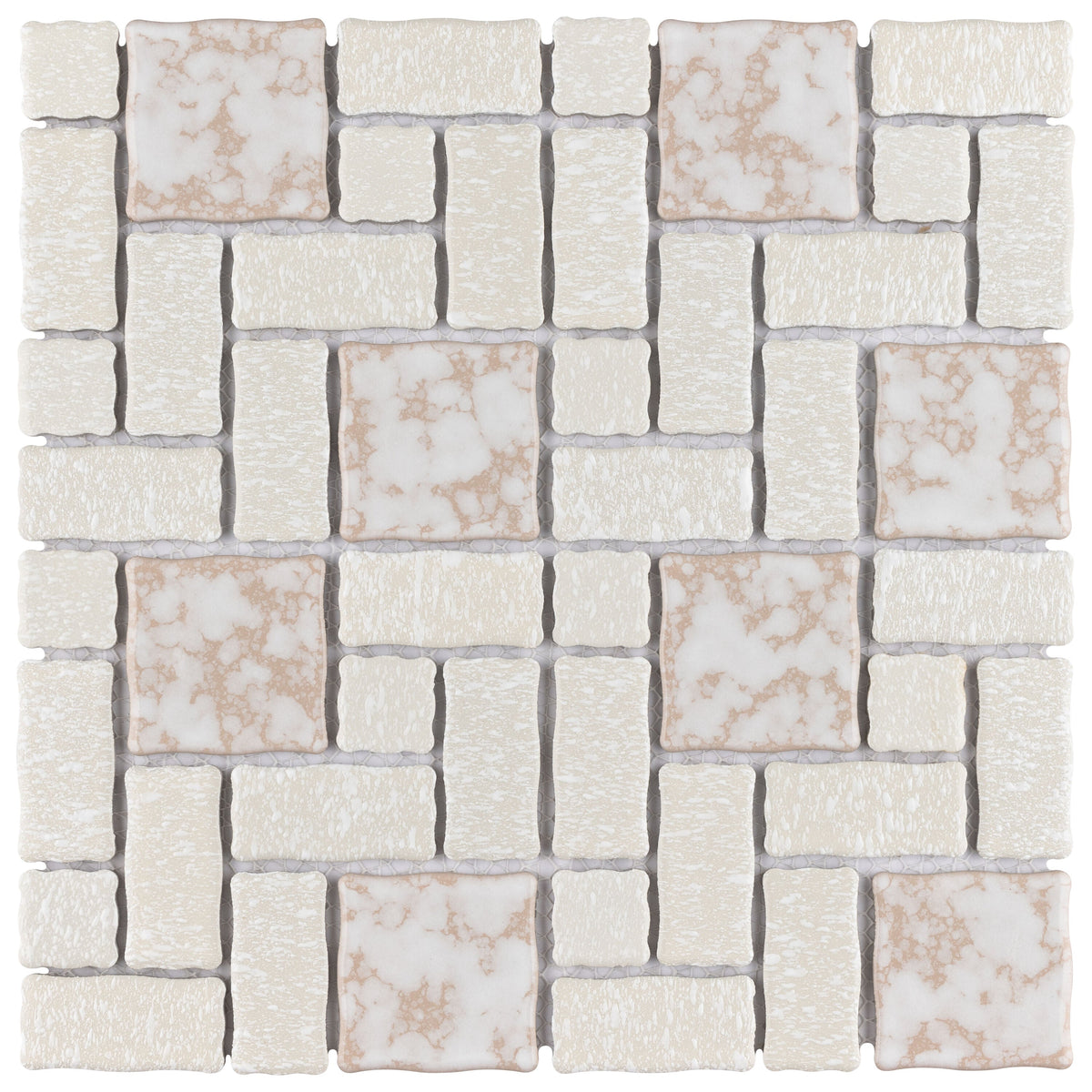 Affinity Tile Academy Bone 12-in x 12-in Multi-finish Porcelain Mosaic Floor and Wall Tile product image