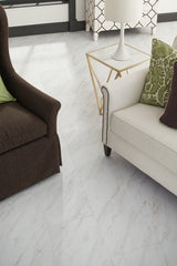Style Selections Grecian Marble 12-in x 24-in Groutable Water-Resistant Peel-and-Stick Luxury Vinyl Tile Flooring, 2-sq ft Piece