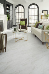 Style Selections Grecian Marble 12-in x 24-in Groutable Water-Resistant Peel-and-Stick Luxury Vinyl Tile Flooring, 2-sq ft Piece