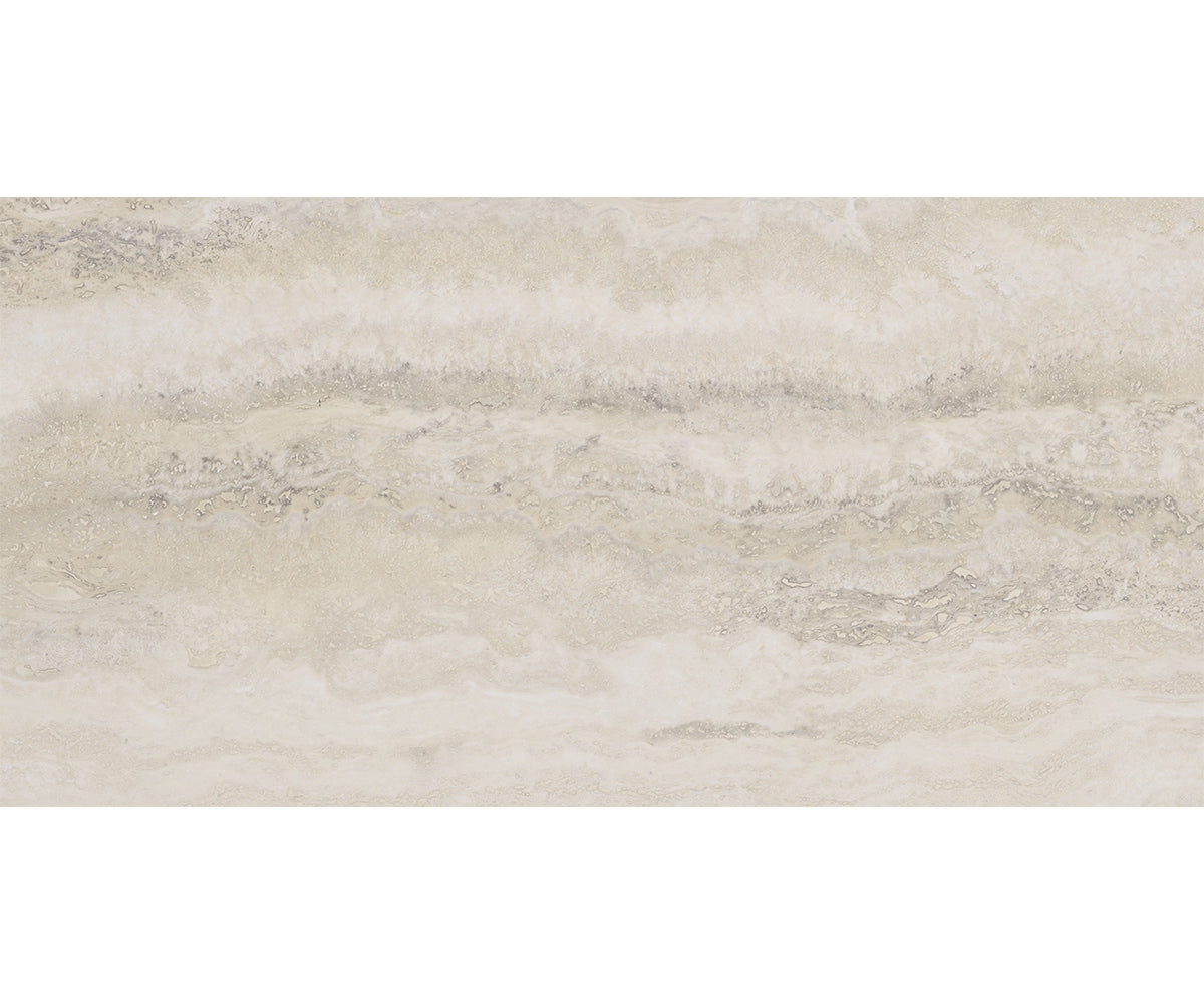 Style Selections Oyster Travertine 12-in x 24-in Groutable Water-Resistant Peel-and-Stick Luxury Vinyl Flooring Tile, 2-sq ft Piece