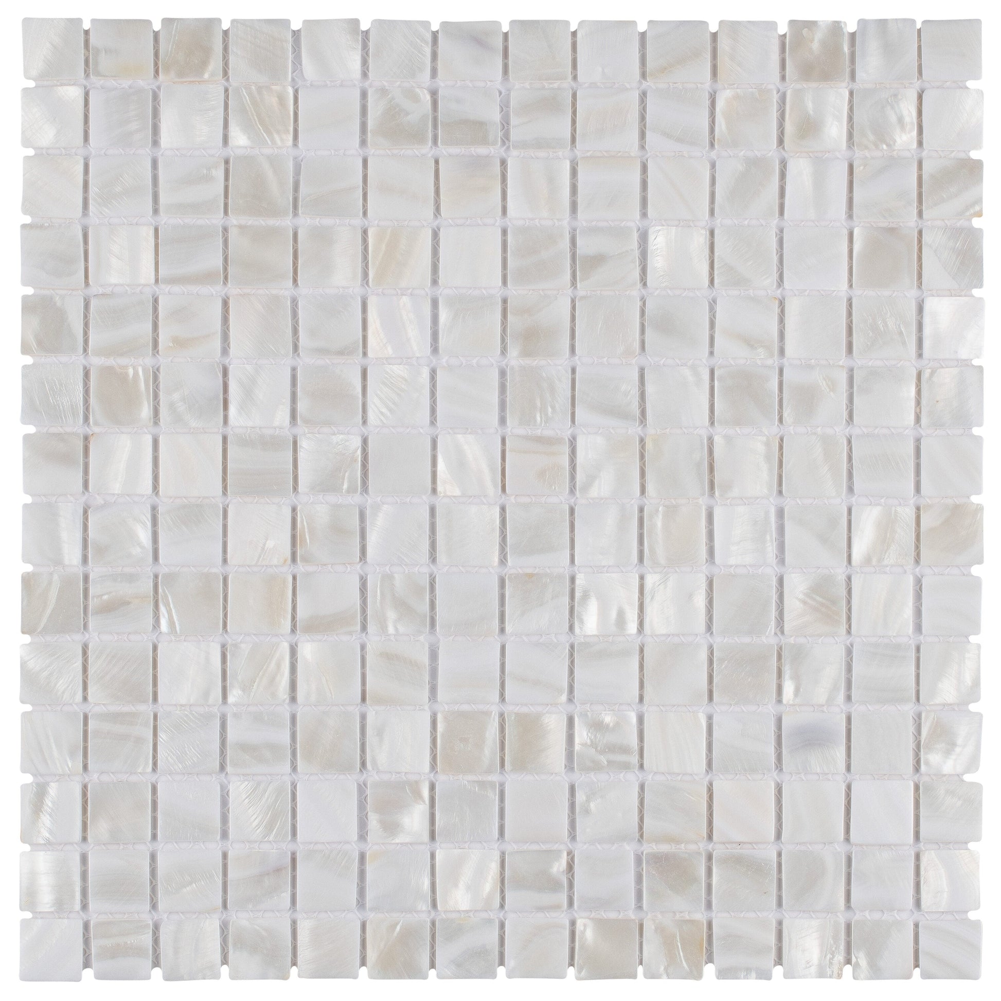 Affinity Tile Conchella Square White 12-in x 12-in Glossy Natural shell Mosaic Wall Tile product image