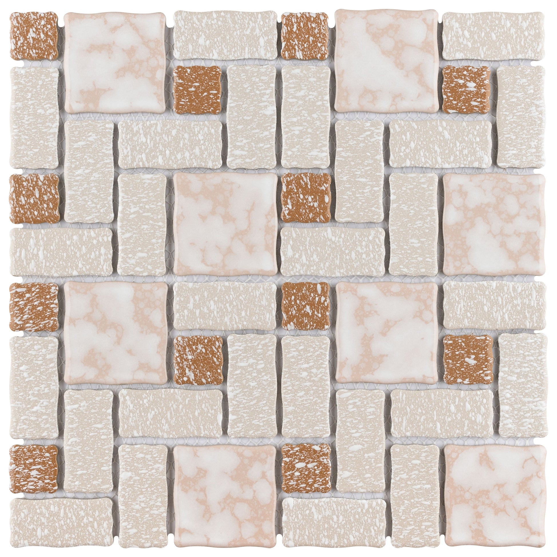 Affinity Tile Academy Beige 12-in x 12-in Multi-finish Porcelain Mosaic Floor and Wall Tile product image