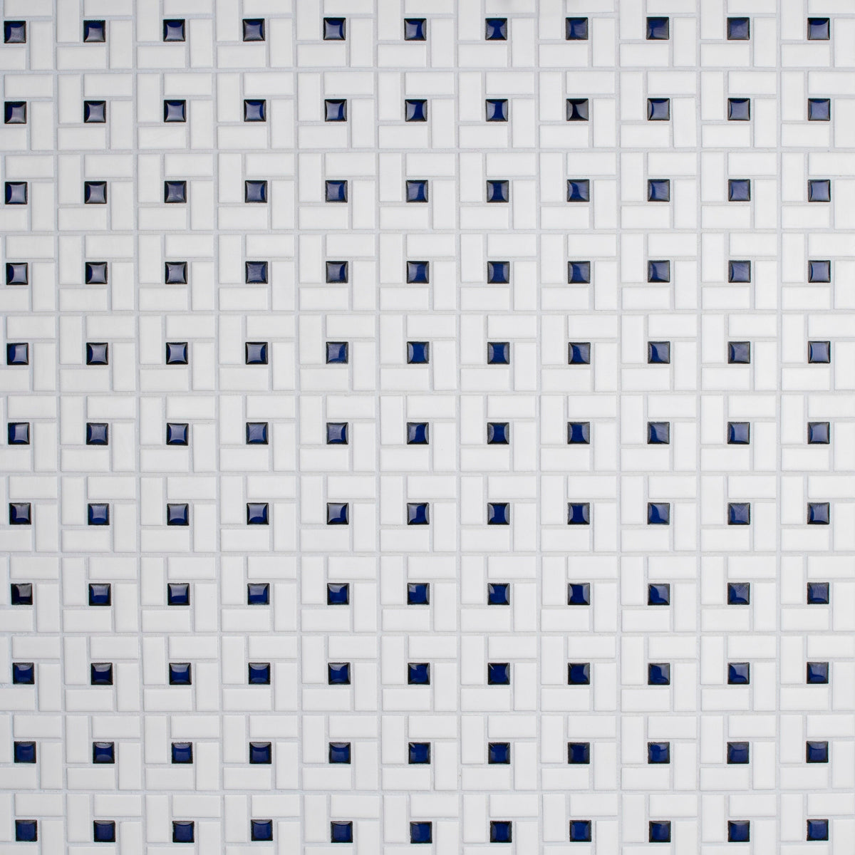 Affinity Tile Spiral Blue and White 13-in x 13-in Multi-finish Porcelain Mosaic Floor and Wall Tile product image