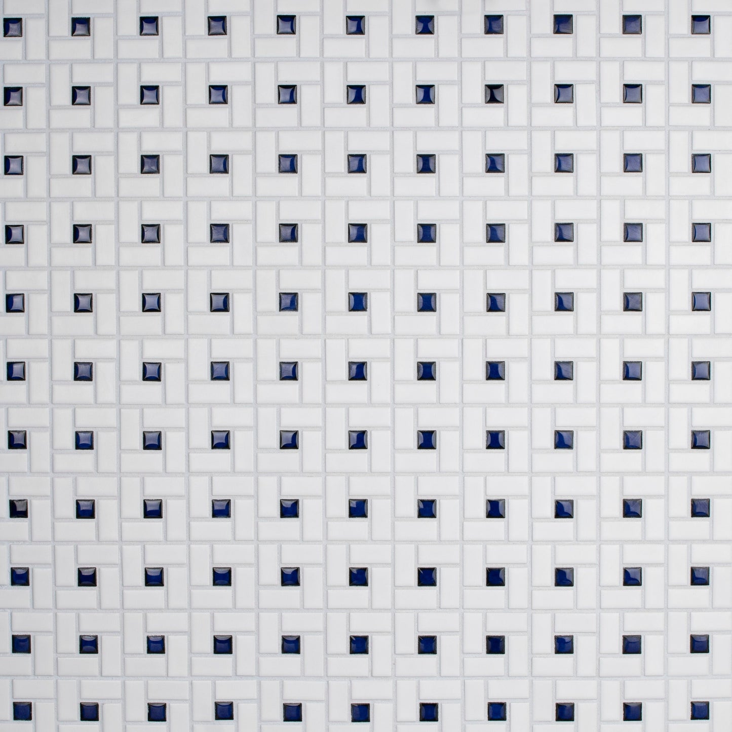 Affinity Tile Spiral Blue and White 13-in x 13-in Multi-finish Porcelain Mosaic Floor and Wall Tile product image