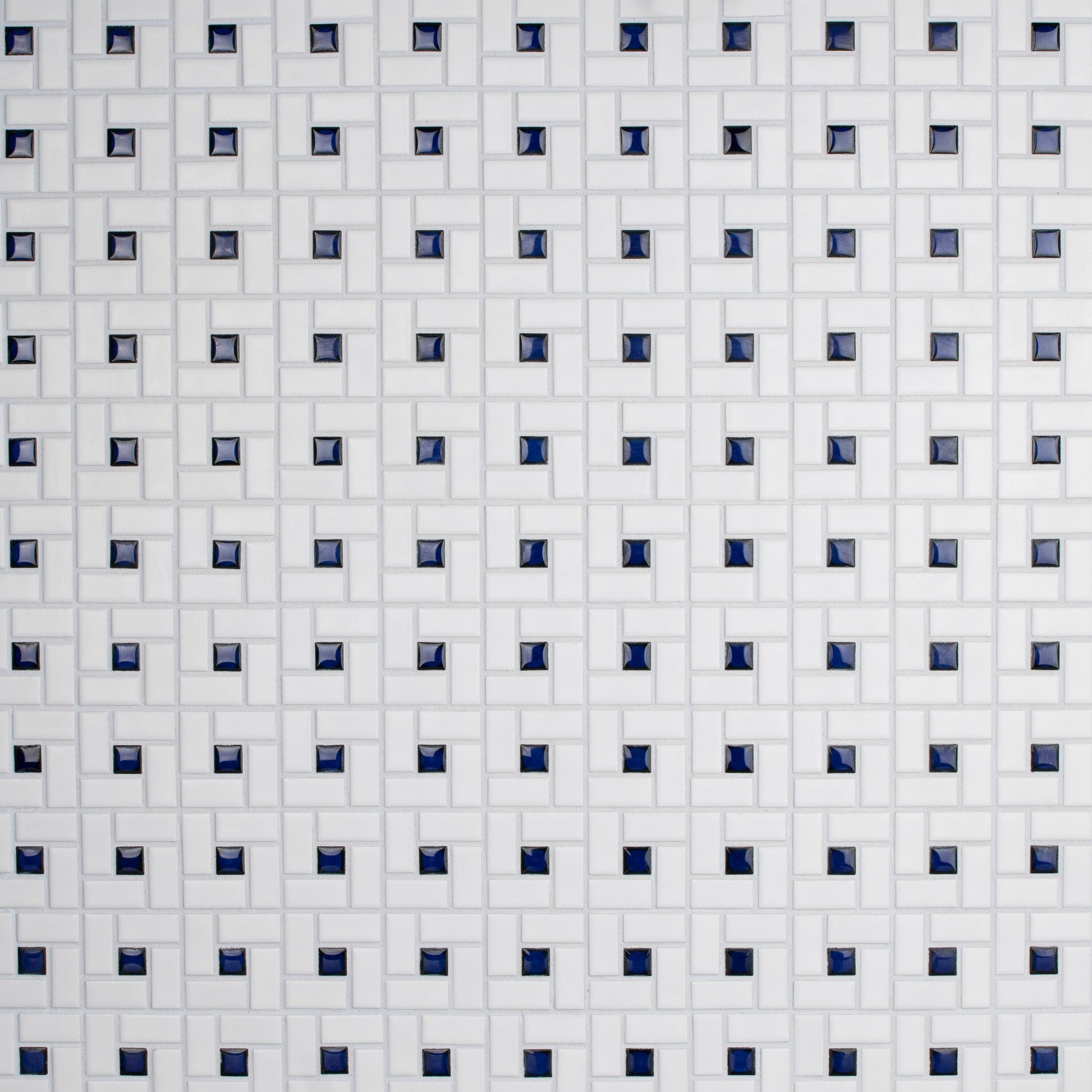 Affinity Tile Spiral Blue and White 13-in x 13-in Multi-finish Porcelain Mosaic Floor and Wall Tile product image