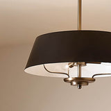 Kichler Luella 3-Light Black Traditional Drum Medium Hanging Convertible Pendant/semi-flush