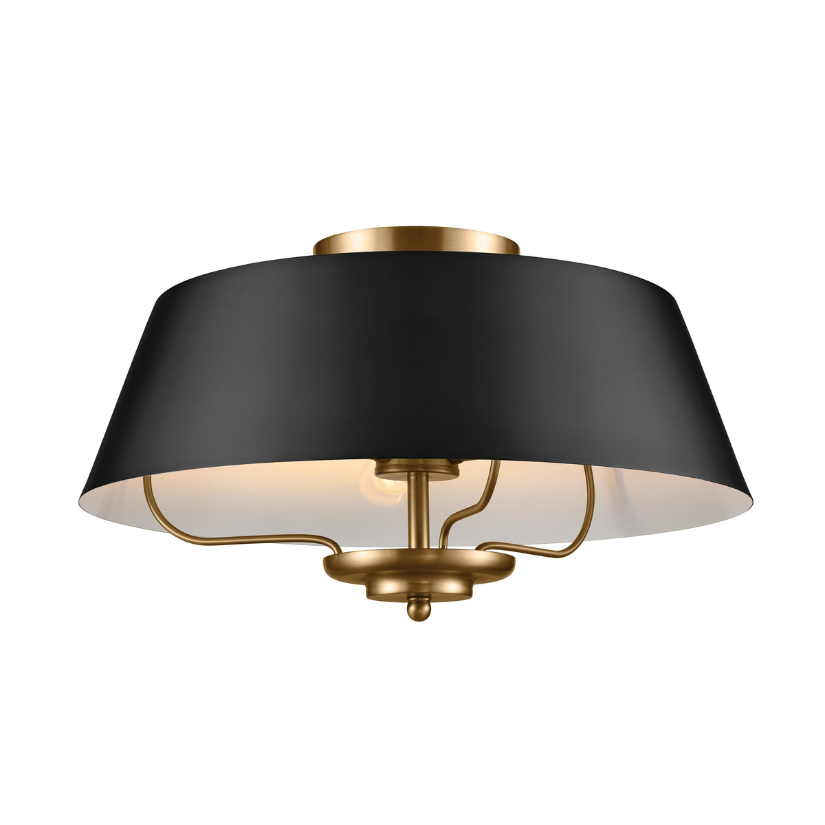 Kichler Luella 3-Light Black Traditional Drum Medium Hanging Convertible Pendant/semi-flush