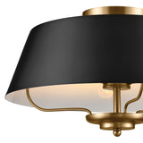 Kichler Luella 3-Light Black Traditional Drum Medium Hanging Convertible Pendant/semi-flush