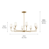 Kichler Pallas 8-Light Brushed Traditional Chandelier