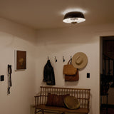 Kichler Luella 3-Light Black Traditional Drum Medium Hanging Convertible Pendant/semi-flush