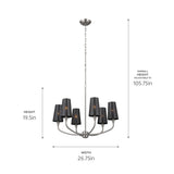 Kichler Adeena 6-Light Pewter Traditional Chandelier