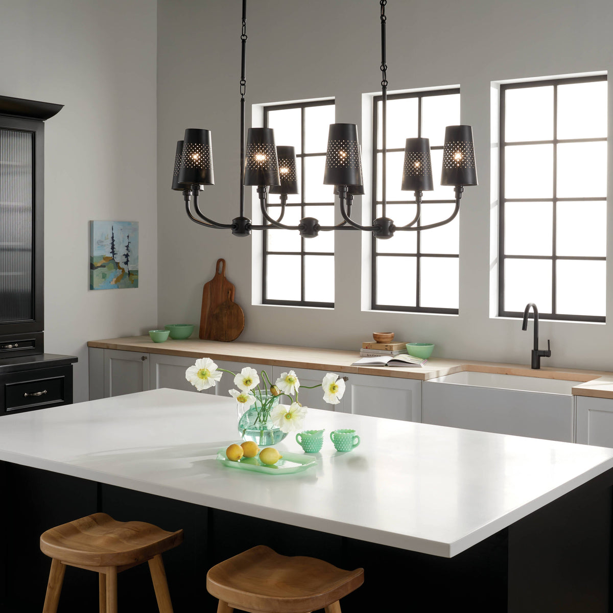 Kichler Adeena 8-Light Black Traditional Chandelier