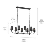 Kichler Adeena 8-Light Black Traditional Chandelier