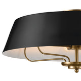 Kichler Luella 4-Light Black Traditional Drum Medium Hanging Convertible Pendant/semi-flush