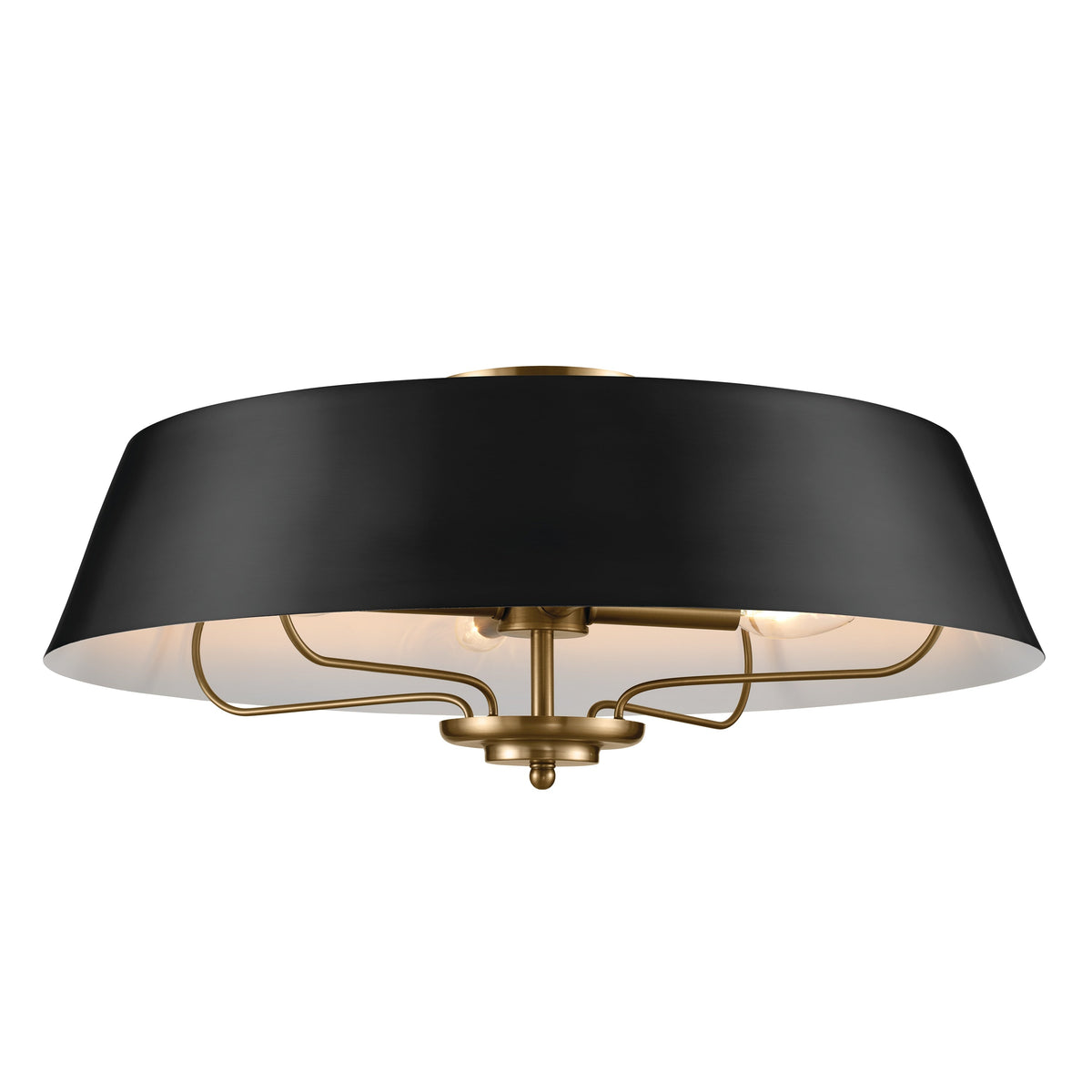 Kichler Luella 4-Light Black Traditional Drum Medium Hanging Convertible Pendant/semi-flush