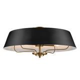 Kichler Luella 4-Light Black Traditional Drum Medium Hanging Convertible Pendant/semi-flush