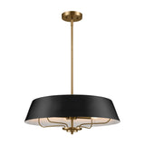 Kichler Luella 4-Light Black Traditional Drum Medium Hanging Convertible Pendant/semi-flush