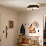Kichler Luella 4-Light Black Traditional Drum Medium Hanging Convertible Pendant/semi-flush