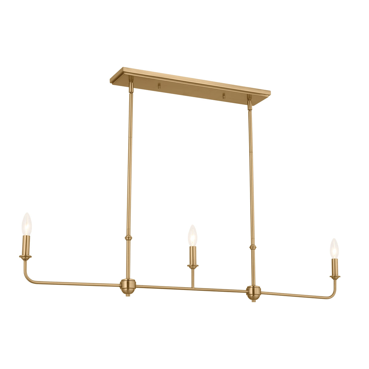Kichler Pallas 3-Light Brushed Traditional Chandelier