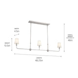 Kichler Pallas 3-Light Polished Nickel Traditional Chandelier