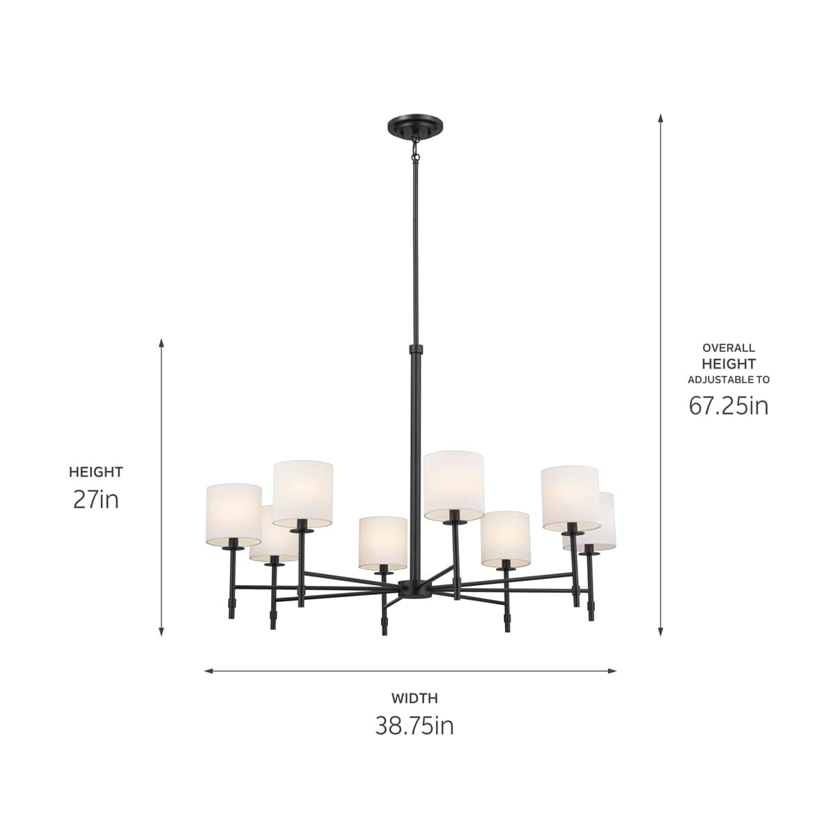 Kichler Ali 8-Light Black Traditional Chandelier