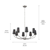 Kichler Adeena 8-Light Pewter Traditional Chandelier