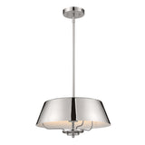 Kichler Luella 3-Light Polished Nickel Traditional Drum Medium Hanging Convertible Pendant/semi-flush