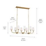 Kichler Adeena 8-Light Brushed Traditional Chandelier