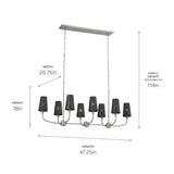 Kichler Adeena 8-Light Pewter Traditional Chandelier