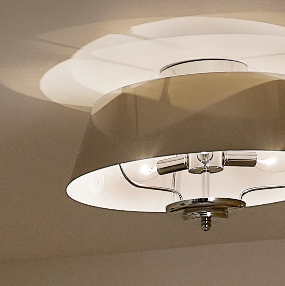 Kichler Luella 3-Light Polished Nickel Traditional Drum Medium Hanging Convertible Pendant/semi-flush