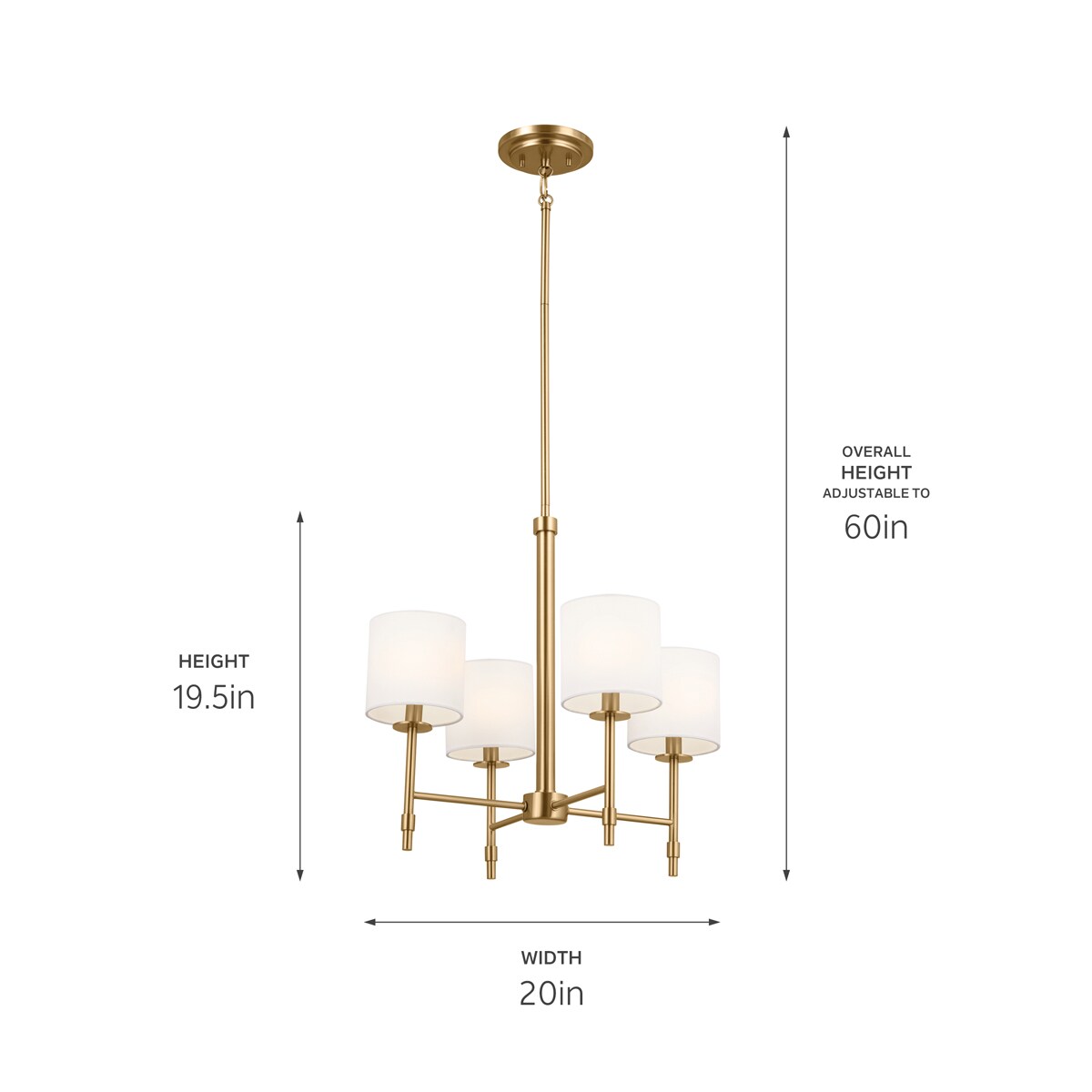 Kichler Ali 4-Light Brushed Traditional Chandelier