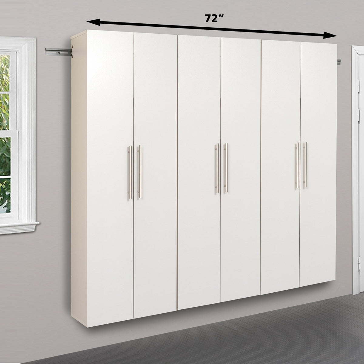 Prepac HangUps 72-in W x 72-in H Wood Composite White Wall-mount Utility Storage Cabinet
