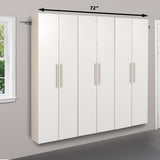 Prepac HangUps 72-in W x 72-in H Wood Composite White Wall-mount Utility Storage Cabinet