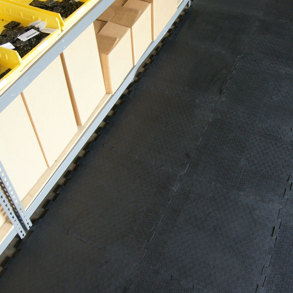 Rubber-Cal 24-in W x 24-in L x 0.375-in T Interlocking Rubber Gym Floor Tile (48-sq ft)