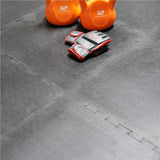 Rubber-Cal 24-in W x 24-in L x 0.375-in T Interlocking Rubber Gym Floor Tile (48-sq ft)