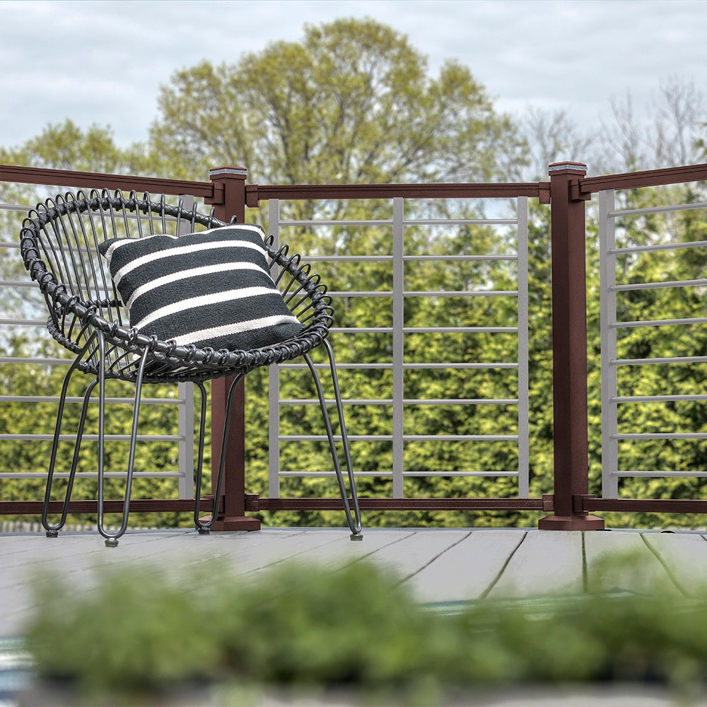 Trex Signature Railing 2.5-in x 2.5-in x 3-1/4-ft Charcoal Black Aluminum Deck Post