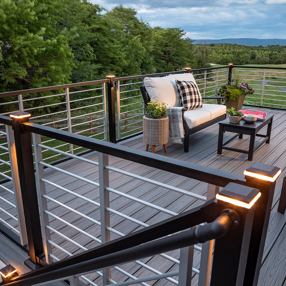 Trex Signature Railing 2.5-in x 2.5-in x 3-1/4-ft Charcoal Black Aluminum Deck Post
