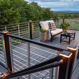 Trex Signature Railing 2.5-in x 2.5-in x 3-1/4-ft Charcoal Black Aluminum Deck Post
