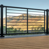 Trex Signature Railing 2.5-in x 2.5-in x 3-1/4-ft Charcoal Black Aluminum Deck Post