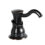 Contemporary Single-Handle Pull-Down Sprayer Kitchen Faucet with Soap Dispenser in Mediterranean Bronze - Super Arbor
